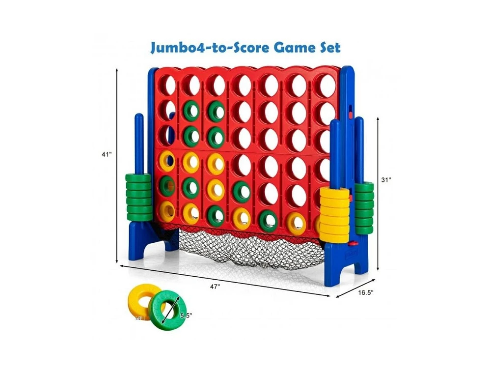 Slickblue 4-to-Score Giant Game Set with Net Storage-Blue