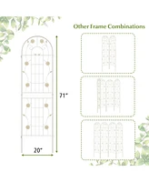Slickblue 4 Pack 71 x 20 Inches Metal Garden Trellis for Climbing Plants