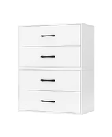 2-Drawer Storage Cabinet Dresser Chest with Handles – Stackable Organizer for Bedroom, Living Room, or Closet