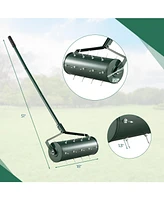 Slickblue Manual Lawn Aerator with Detachable Handle Filled Sand or Stone