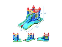 Slickblue Kids Inflatable Bounce House Water Slide without Blower