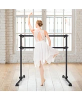 Slickblue 4 Feet Double Ballet Barre Bar with Adjustable Height