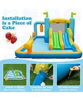 Costway Inflatable Water Slide Giant Kids Bounce House Park Splash Pool without Blower