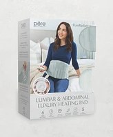 Pure Enrichment PureRadiance Lumbar Abdominal Luxury Heating Pad for Pain Relief, Modern Design, Soft Micromink, 6 Heat Settings, Adjustable, Machine