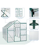 Streamdale Furniture Polycarbonate Greenhouse with Raised Base and Anchor