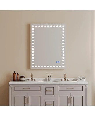 Simplie Fun 36x28" Led Bathroom Mirror with Anti-Fog, Memory, and Touch Sensor