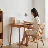 Solid Wood Computer Desk - 80x50 cm