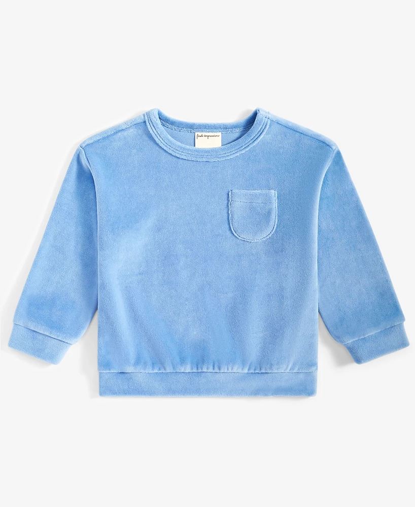 First Impression Baby Boys Solid Velour Sweatshirt, Created for Macy's