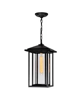 Cwi Lighting 17" Metal Crawford 1 Light Outdoor Hanging Light