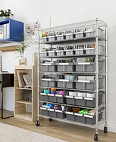 Seville Classics 7-Tier 21 Bin Rack System, Nsf Certified