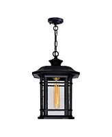 Cwi Lighting 15" Metal Blackburn 1 Light Outdoor Pendant