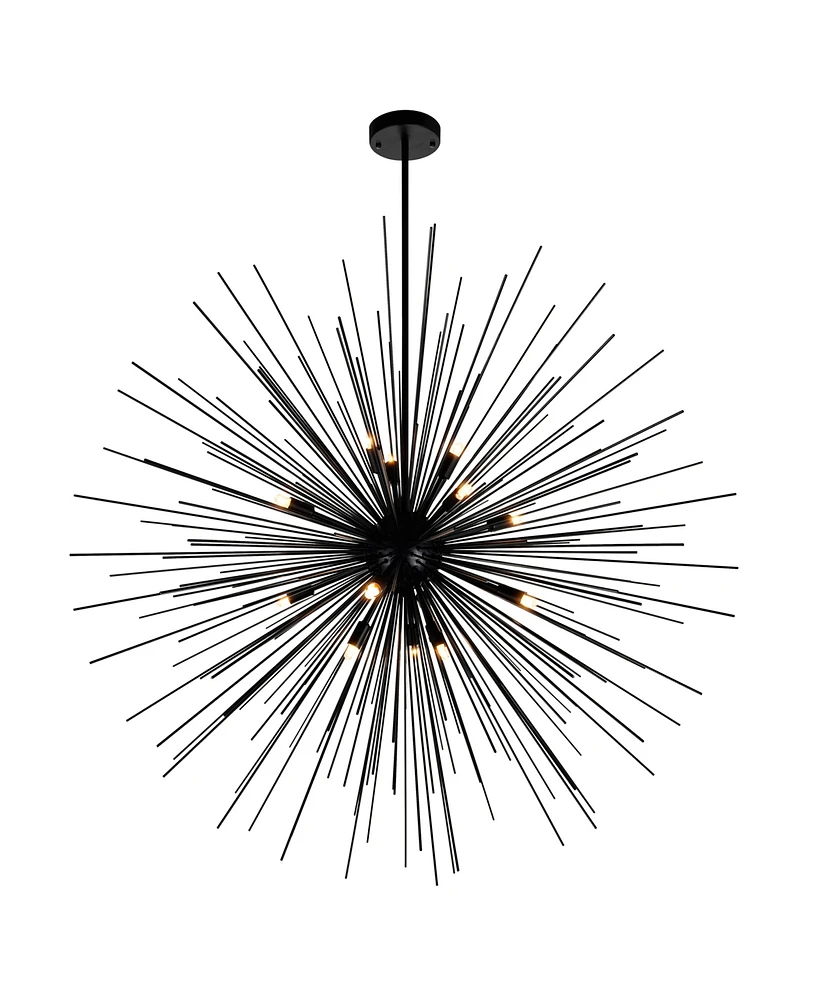 Cwi Lighting 40" Metal Savannah 14 Light Chandelier