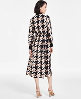 Anne Klein Women's Printed A-Line Shirtdress