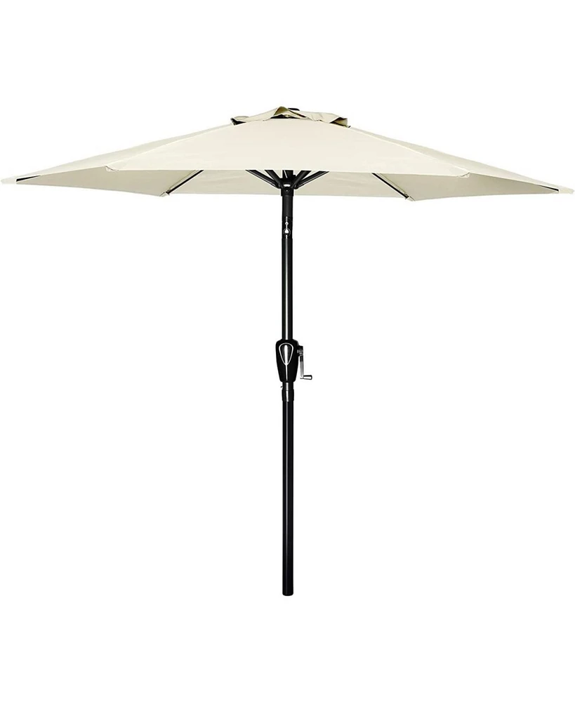 Streamdale Furniture 7.5' Patio Umbrella with Tilt/Crank, 6 Ribs for Outdoor Use