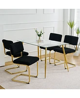 Streamdale Furniture Set of 4 Modern Black Dining Chairs