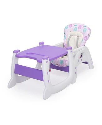 Simplie Fun Convertible High Chair with Safety Belt and Feeding Tray