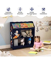 Costway Toy Storage Organizer Display Stand 3-In-1 Kids Shelf with Book