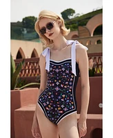 Jessie Zhao New York Women's Jungle Puzzle Reversible One-Piece Swimsuit