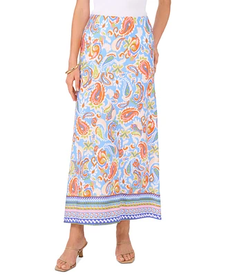 Vince Camuto Women's Paisley Pull-On Maxi Skirt