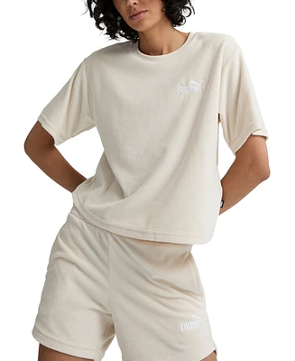 Puma Women's Essential Elevated Terry Cloth T-Shirt