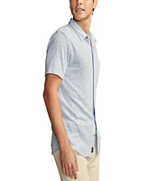 Lucky Brand Men's Linen Short Sleeve Button Down Shirt