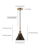 Hudson & Canal Zeno 8.5" Wide Pendant with Metal Shade
