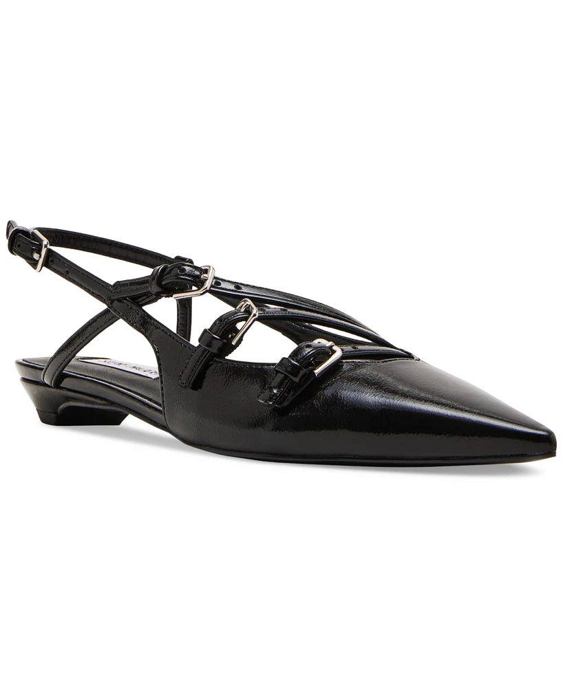 Steve Madden Women's Peony Strappy Pointed-Toe Slingback Flats