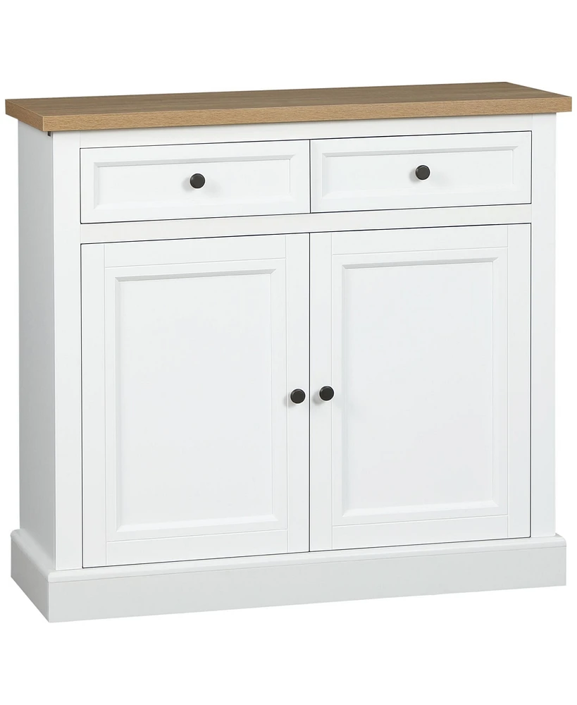 Homcom Buffet Cabinet with 2 Storage Drawers and Cabinet