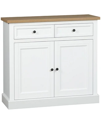 Homcom Buffet Cabinet with 2 Storage Drawers and Cabinet