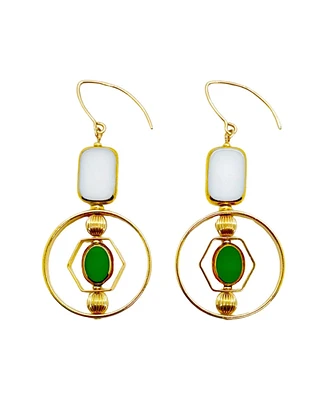 Aracheli Studio and White Art Deco Earrings