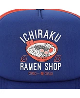 Naruto Men's Shippuden Ichiraku Ramen Navy Blue Foam Adjustable Trucker Hat