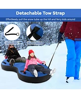 Costway 80" 2-Person Heavy-Duty Inflatable Snow Tube for Sledding with Pump Tow Strap