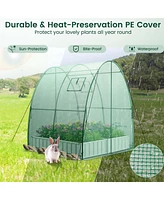 Costway Portable Greenhouse with 2 Zippered Doors Roll-up Screen Windows