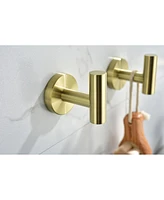 Simplie Fun 6-Piece Brushed Gold Bathroom Hardware Set