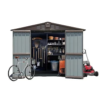 Streamdale Furniture Metal Outdoor Storage Shed 8.2' x 6.2' with Double Doors