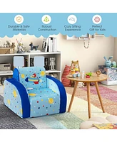 3-in-1 Convertible Kid's Sofa Multifunctional Flip-out Lounger Bed Armchair