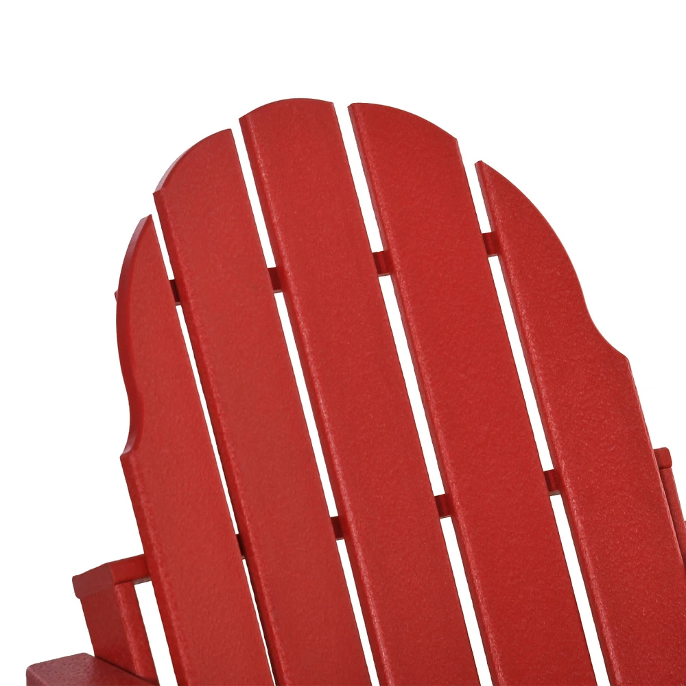 Simplie Fun Outdoor Red Folding Adirondack Chair