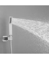 Simplie Fun 10 Inch Shower Head Bathroom Luxury Rain Mixer Shower Complete Combo Set Wall Mounted
