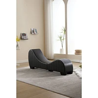 Streamdale Furniture Modern Faux Leather Yoga Chaise Lounge Sofa