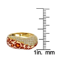 Suzy Levian New York Sterling Silver Cubic Zirconia Pave Leopard "Wild Side" Ring