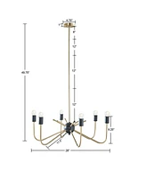 Streamdale Furniture Alexis 6-Light Metal Chandelier