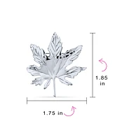 Bling Jewelry Large Canada National Symbol Maple Leaf Pin Brooch Maple Tree For Women Accessory Sterling Silver