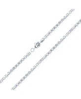 Bling Jewelry Heavy Large Solid 5MM Thick Sterling Silver Square Box Chain Necklace 16 Inch