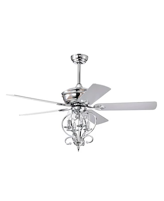 Simplie Fun Traditional Silver Ceiling Fan with Remote Control