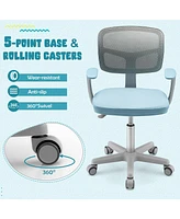 Costway Auto Lock Kids Mesh Chair with Armrests Height Adjustable