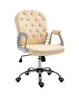 Simplie Fun Vinsetto Beige Office Chair with Adjustable Height
