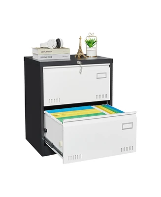 Simplie Fun Locking 2-Drawer Lateral File Cabinet for Home Office