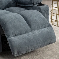 Oversized Rocker Recliner with Massage, Heat, and Usb