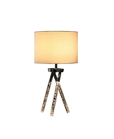 Streamdale Furniture 26.25" In Mid Century Birgit Led Acrylic Tapered Legs Silver Metal Table Lamp