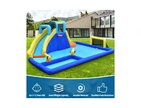 Slickblue 6-in-1 Inflatable Water Slide Jumping House without Blower